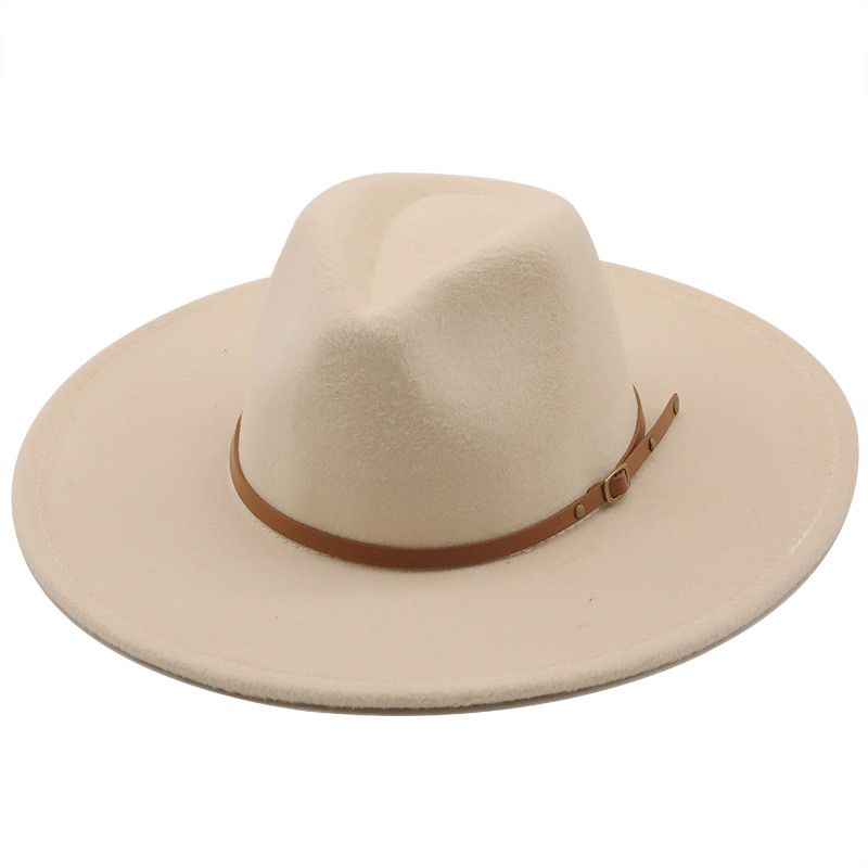 New Color Fedoras Women's Hat  Man Hat Belt Hat Fascinator Hat Fashion Ladies Hat Outdoor Travel Jazz Cap Wide Brim 9.5CM