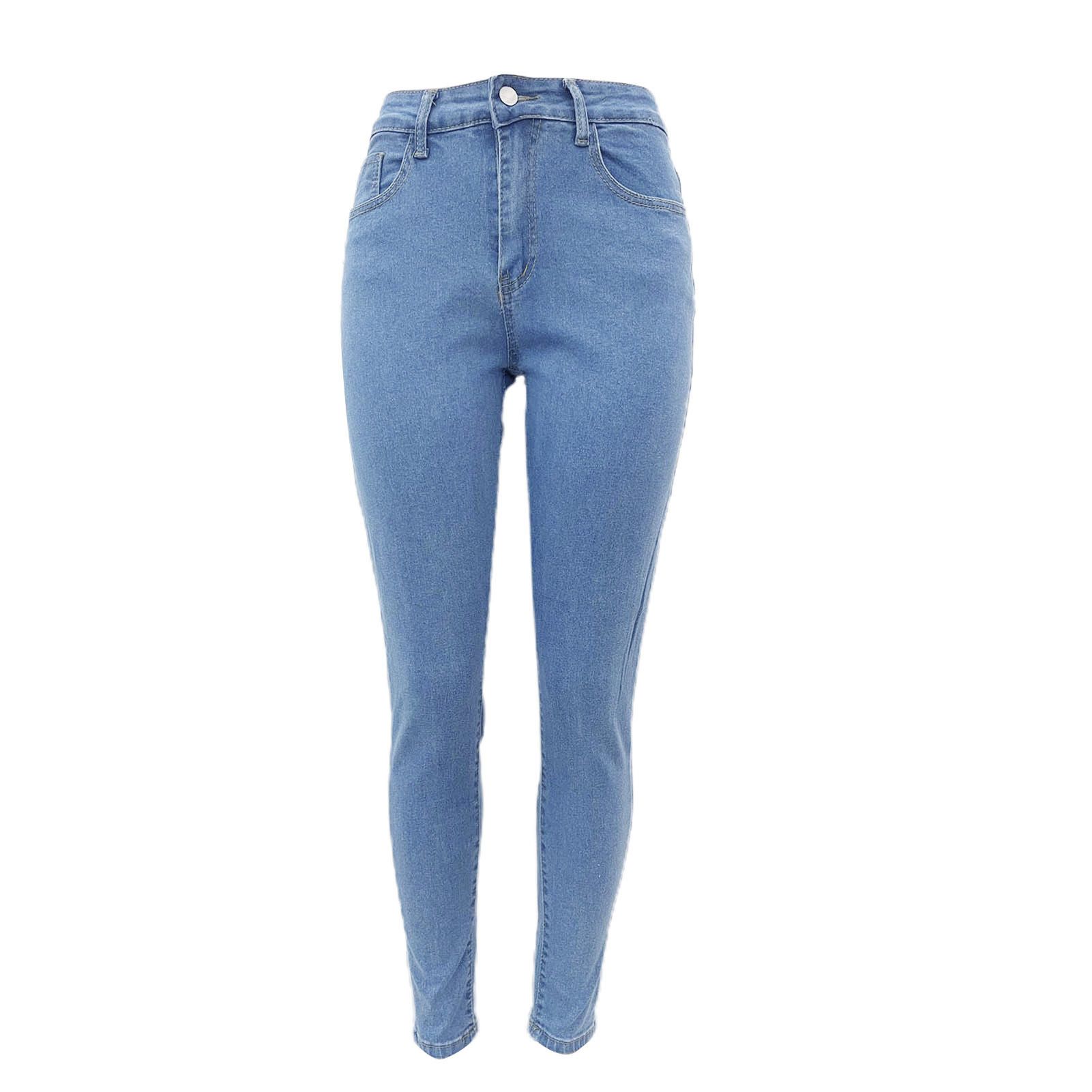 Pencil Pants High Elastic Hip Bandage Hollow High Waist Denim Pants