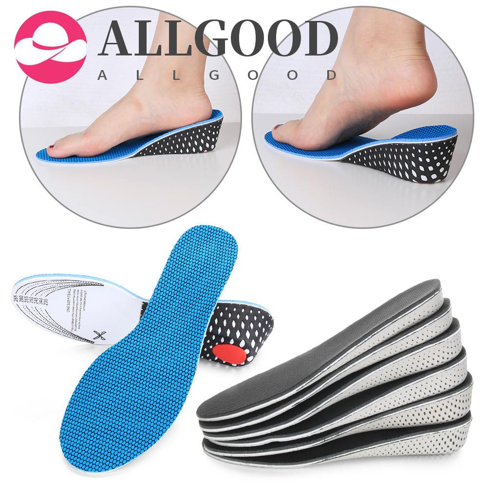 For Man's Women's Sport Shoes Inserts Breathable Elastic Shock Absorbing Invisible Memory Foam Height Increase Insoles Orthotic Cushion