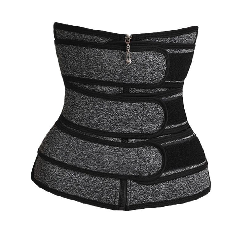 YBFDO   Waist Trainer Corset Women corset zipper three-row belt sports waist training device bodysuit slimming tight belt