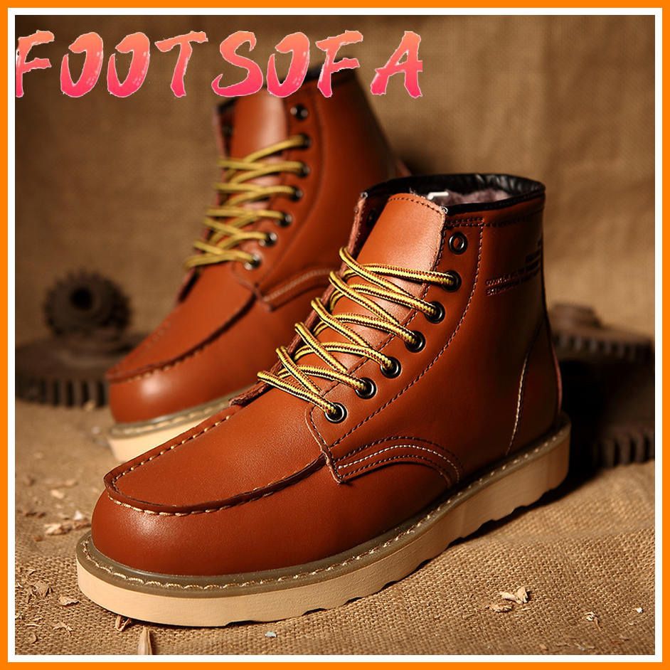 Fashion Trend Stylish Shoes Men's Fashion Men Leisure Western Boots Man Casual Leather Mens Causal Vintage Italian Winter