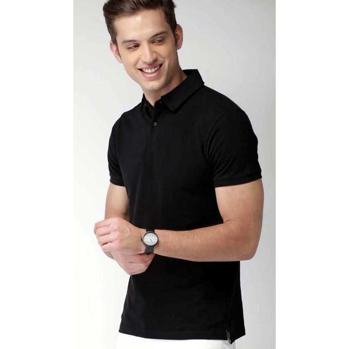 Short Sleeve Men's Casual 100% Cotton Polo Shirt By Cosmic Mart
