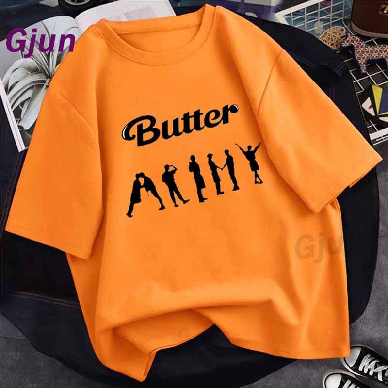 New Album Butter Harajuku T-shirt Woman Tshirts Korean KPOP Kawaii T Shirt Womens Clothing Ullzang Graphic Tees Female XS - 4XL
