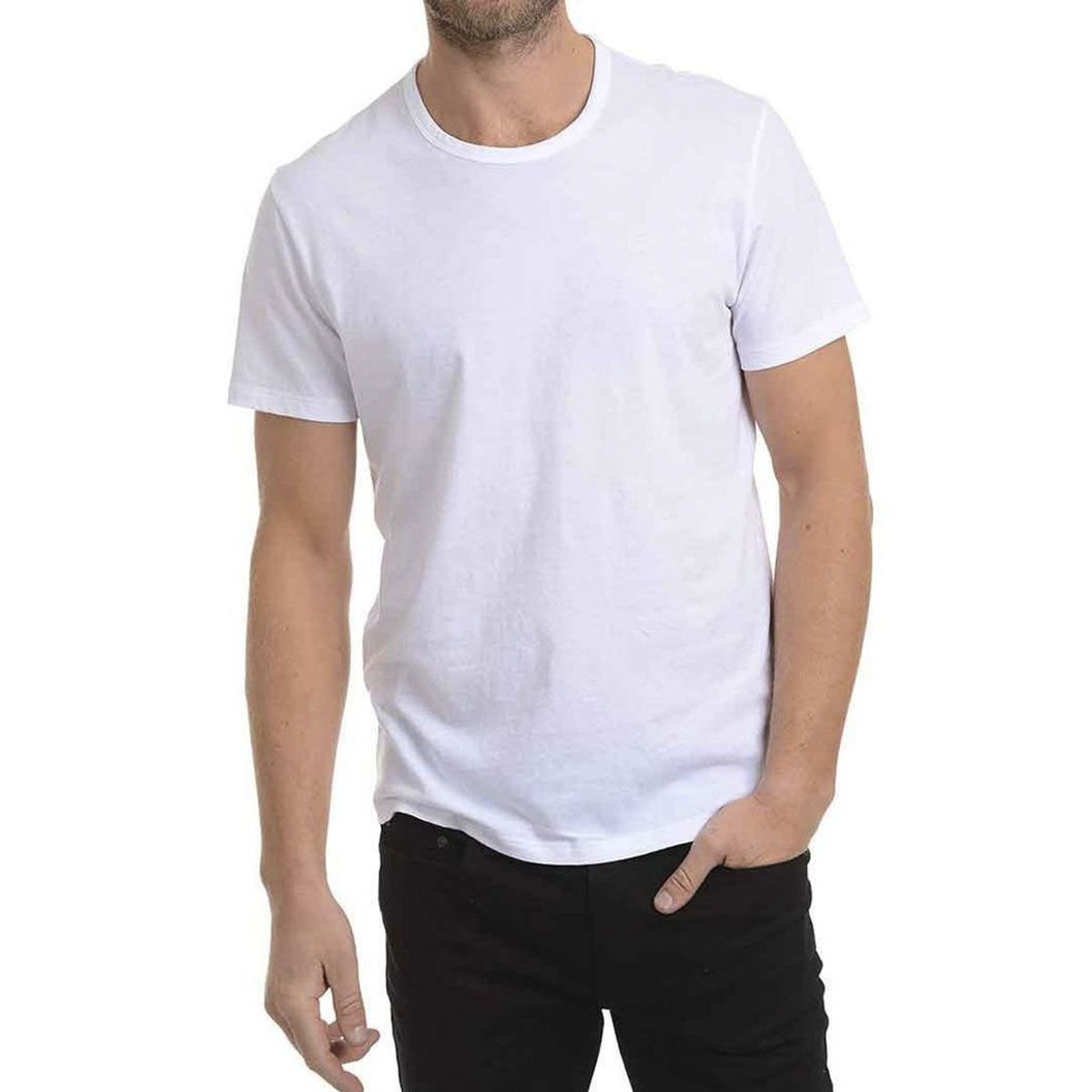 White Comfortable Cotton Half Sleeve T-Shirt For Mans