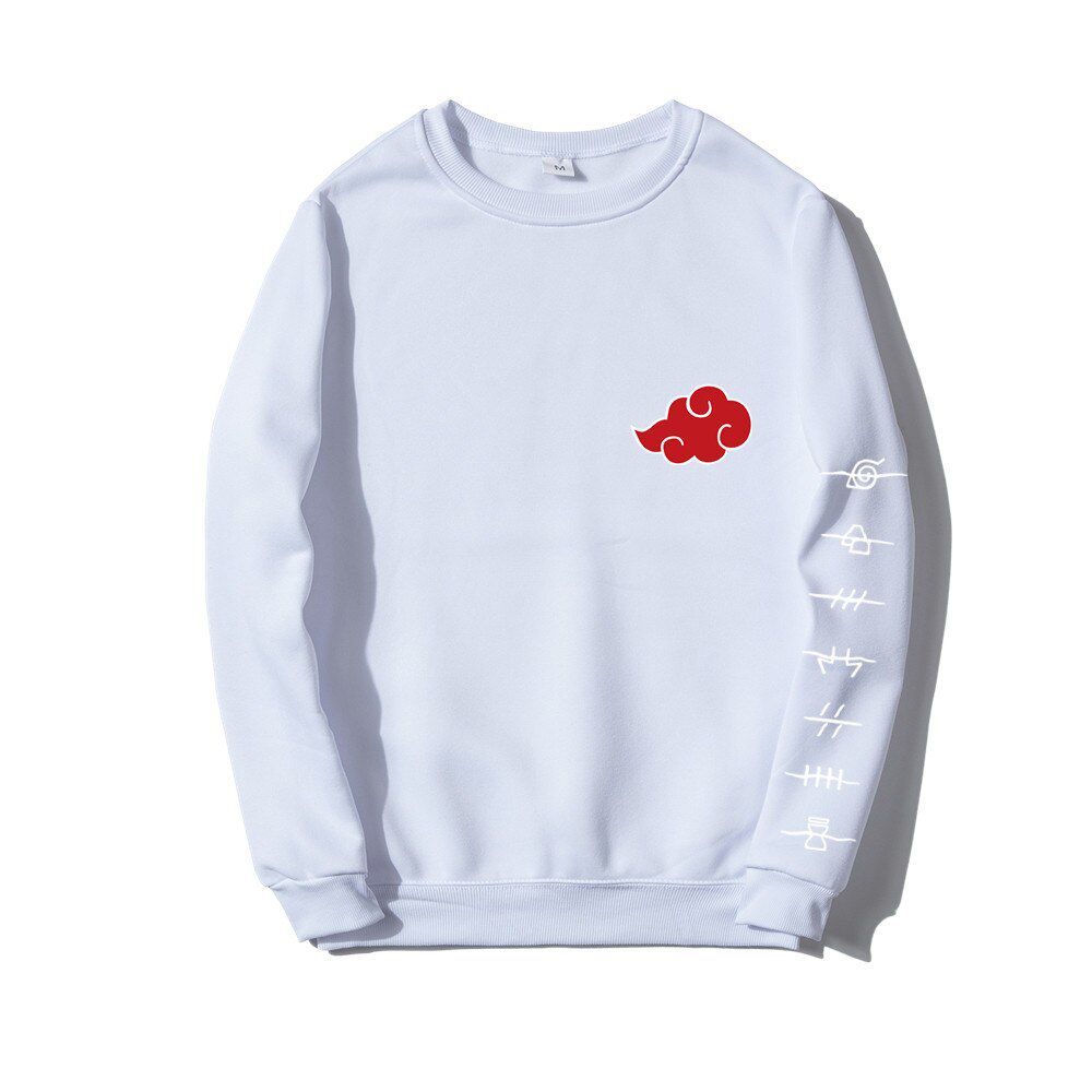 Anime Akatsuki Cloud Symbols Print Men Hoodies Sweatshirt  Streetwear Casual Crewneck Pullover Men Women Oversized Sweatshirt