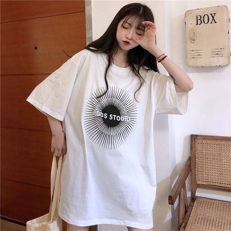 New Summer Women Clothes Disk T-shirt Fashion Letter Printed Pullover Casual Base Shirt
