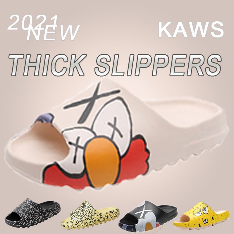 New cartoon thick Slippers Bathroom sandals/Flat shoes/ flip flop bathroom bedroom house sandals Sandy beach Casual slipper