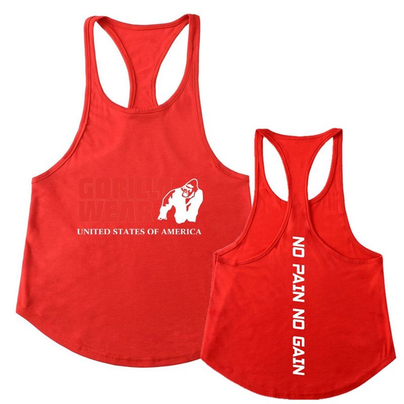 Fitness  TaTop Clothing Bodybuilding Stringers Men GORILLA WEAR TaTops Brand Cotton Fitness Singlets Sleeveless