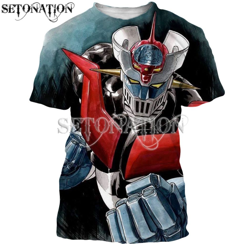 Mazinger z men /women fashion cool 3D printed t-shirts Harajuku style tshirt streetwear summer tops dropsping