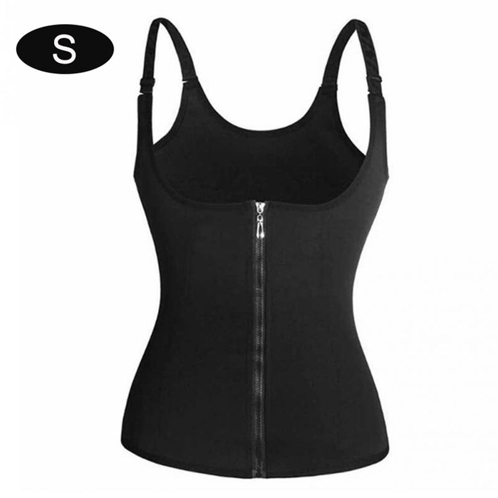 Women's Suspender Waist Trainer Body Shaping Zipper Vest With Adjustable Strap