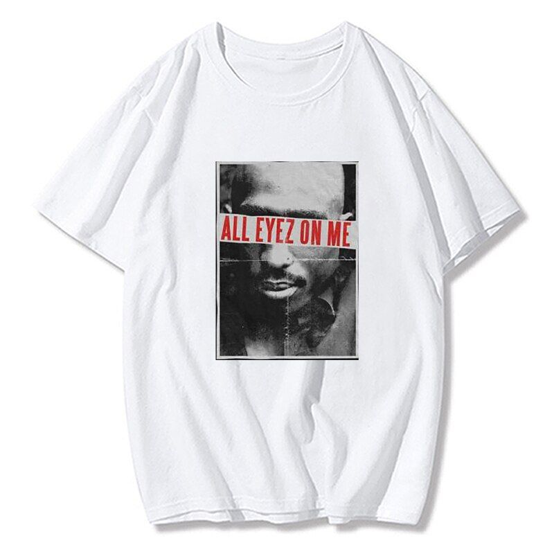 TupAll Eyes On Me -Hop Rap 2PMens Black T-shirt Cool Funny T Shirt Men/Women Breathable Cotton ster Tops
