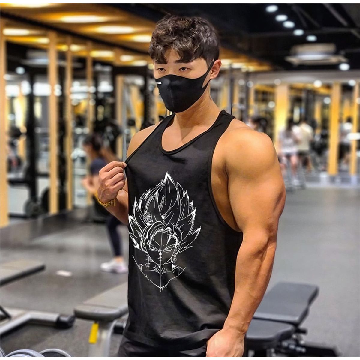 Men Bodybuilding TaTops Gym Fitness muscle Sleeveless Shirt Male Stringer Singlet Summer Casual Fashion Printed Vest Top