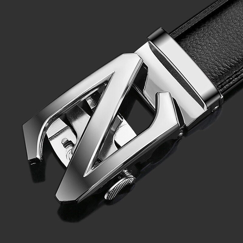 Fashion Brand Leather Belt Business Trouser Strap Pant Ceinture Homme Cowskin Automatic Buckle Cowhide Men Belts