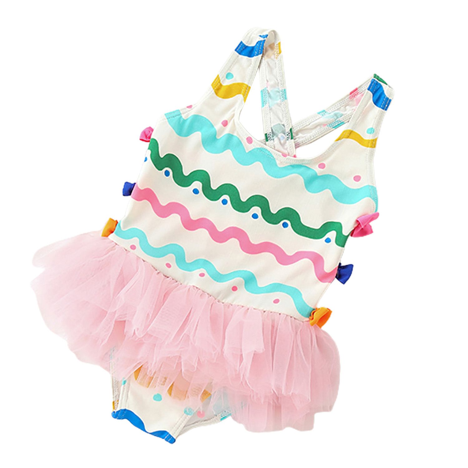 Baby Swimwear Bow-knot Design Infant Princess Swimming Dress Bodysuit