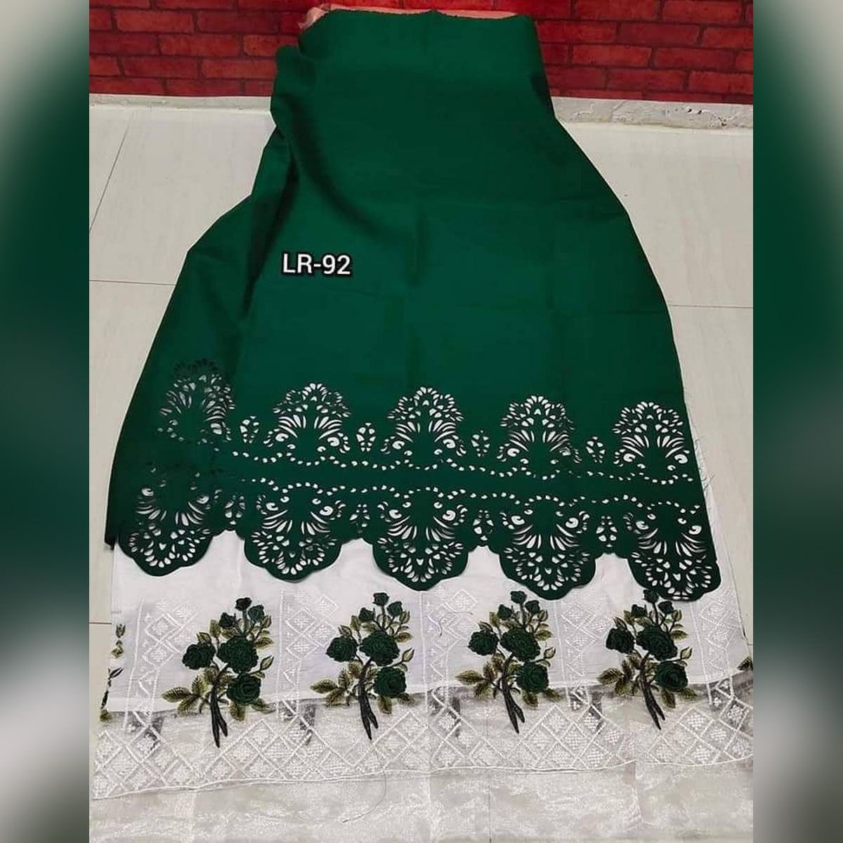 Unstitched Pakistani Laser cut 2 piece  [ Exclusive dress] for women
