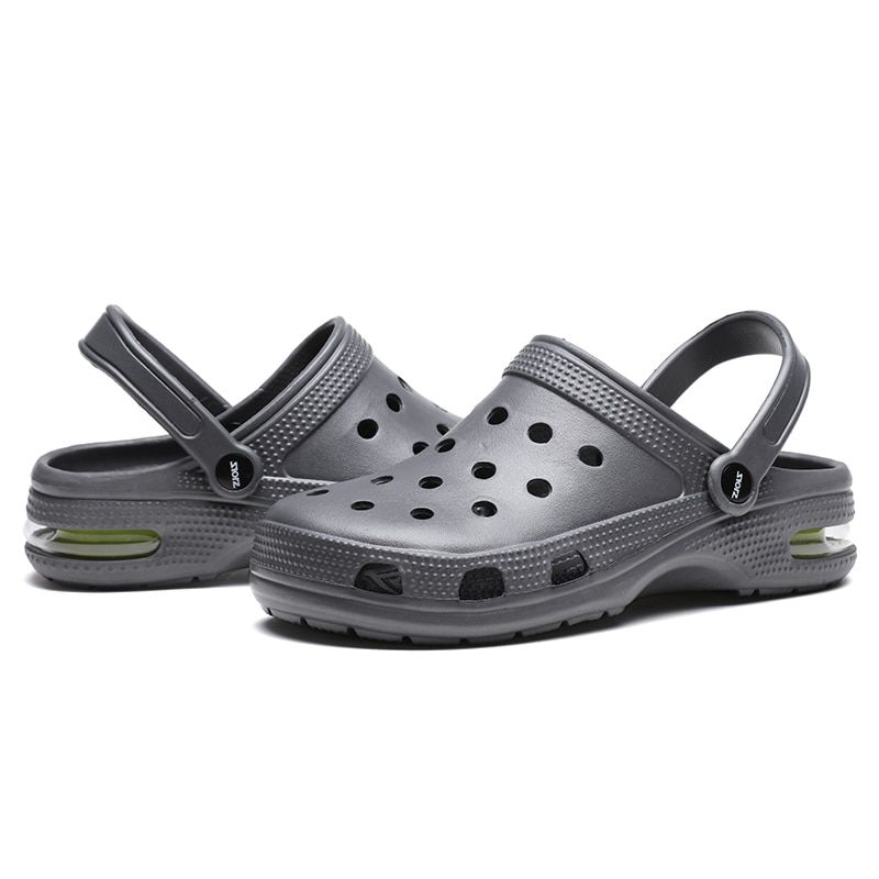 Men Sandals Crocks Sandals Hole Shoes Couple Home Slippers Summer Breathable Lightweight Hollow Out Buckle Men Beach Flat Shoes