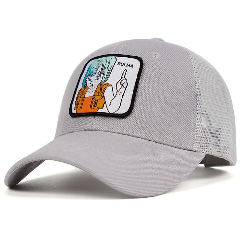 BULMA Mesh Hat Dragon Ball Z Snapback Goku Cotton Baseball Men Hip Hop Trucker Dad Hat Summer Dropshipping