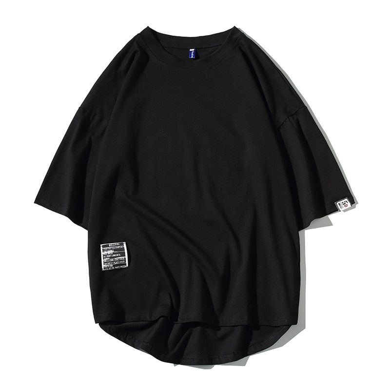 Streetwear T-Shirt Men Cotton T Shirt Short Sleeve tshirt Men Solid Color T-shirts tops&tees O Neck  Hop T Shirts