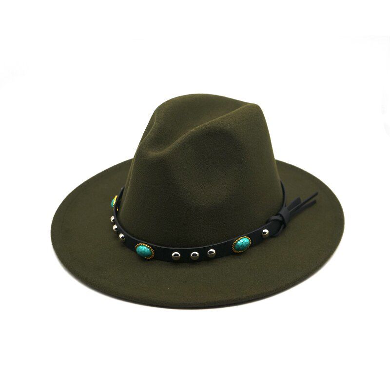 2019 Fedora Hat Belt Wide Brim Ladies Trilby Chapeu Feminino Women Men Jazz Church Godfather Sombrero Caps