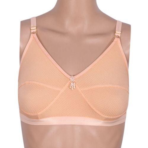 Light Salmon Cotton Bra For Women