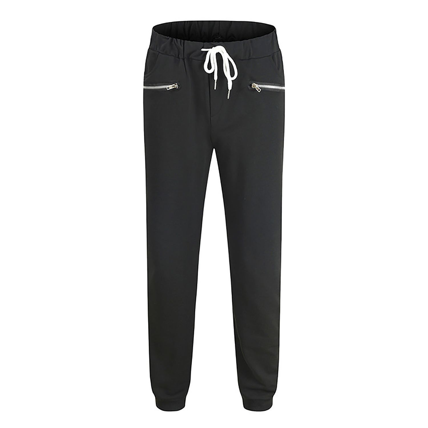 Men Sweatpants Zipper Pockets Comforle Spg Trousers