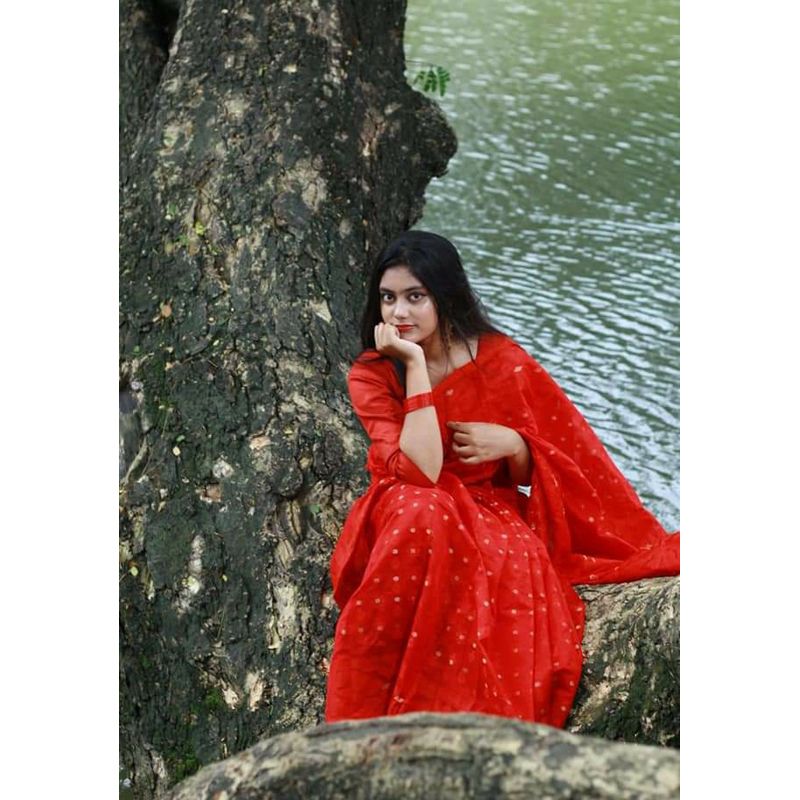 Rich Fabric Traditional Weightless Tangail Jamdani Saree for Women Many Colours Available