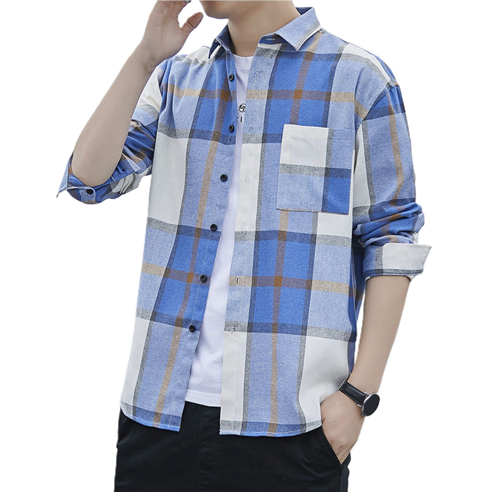 Cardigan Shirt Comforle Regular-length Lapel T-Shirt