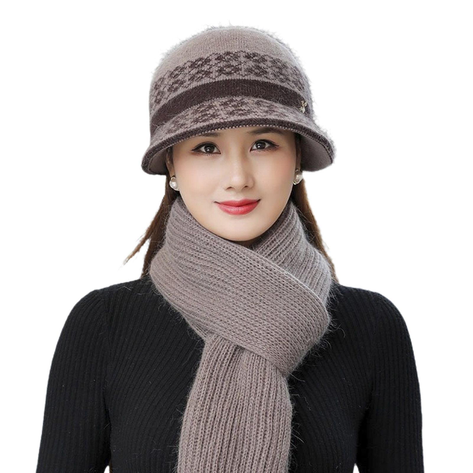 Women Hat Fine Workmanship Comforle Wear Women Cap Scarf