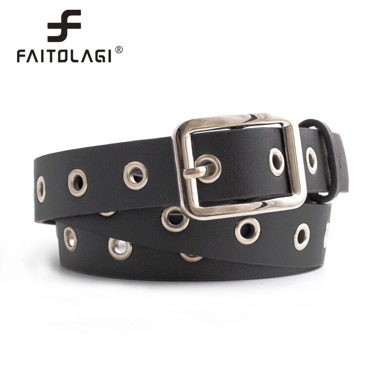 105cm Women Metal Buckle Waist Belt Black Pink White Jeans Pants Female Belts Ladies Wide Punk Belts riem ceinture femme