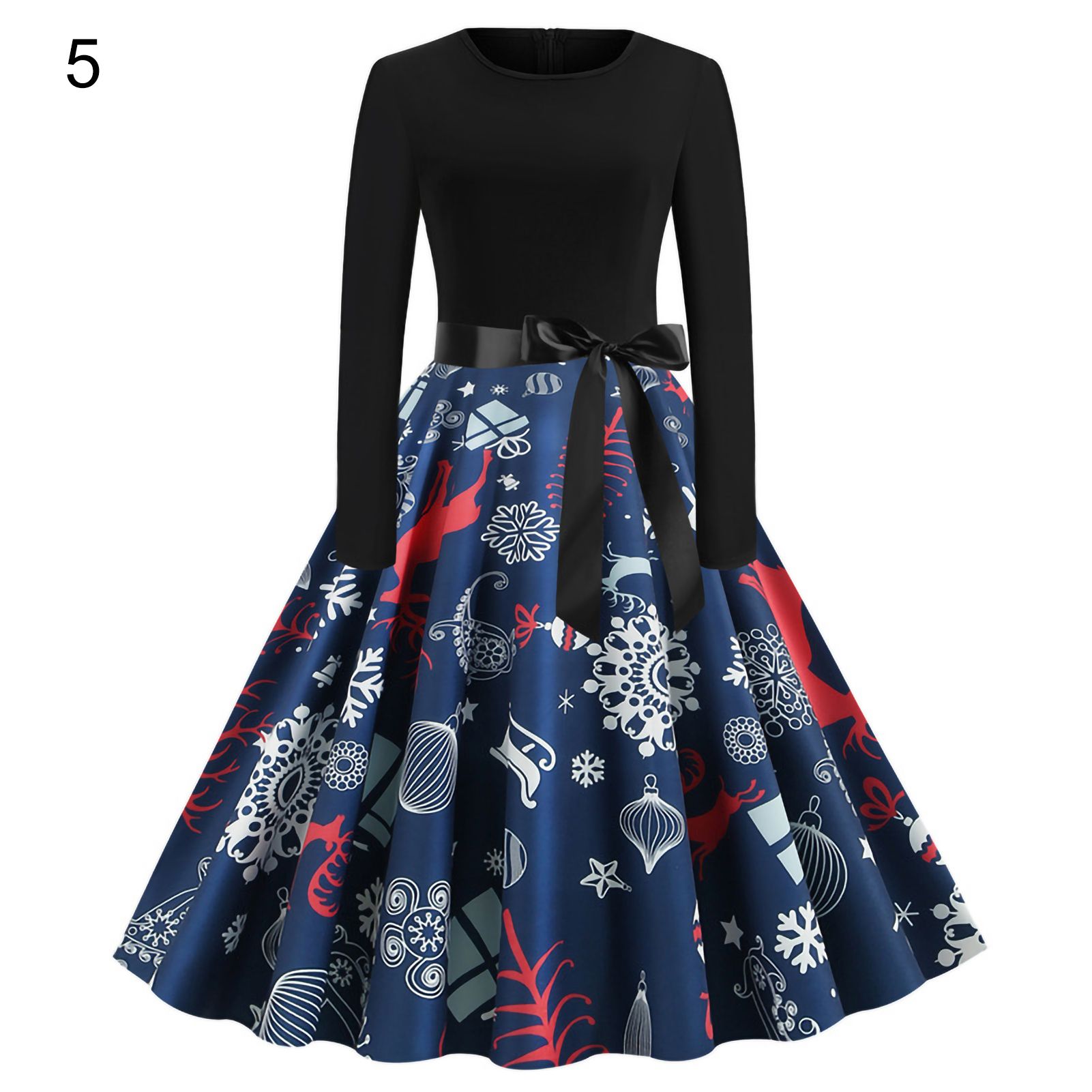 Midi Dress Breathable Christmas Party Midi Dress