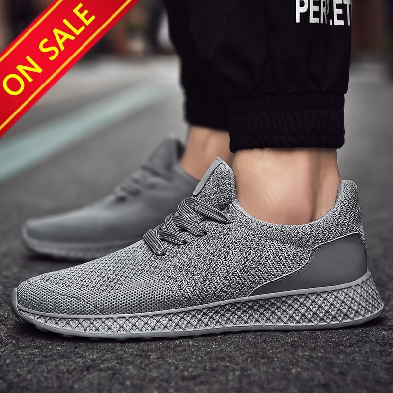 Outdoor Walking Sports Sneakers Men Breathable Running Shoes Men Casual Shoes Men Comfortable Flat Shoes Men Plus Size 39-48
