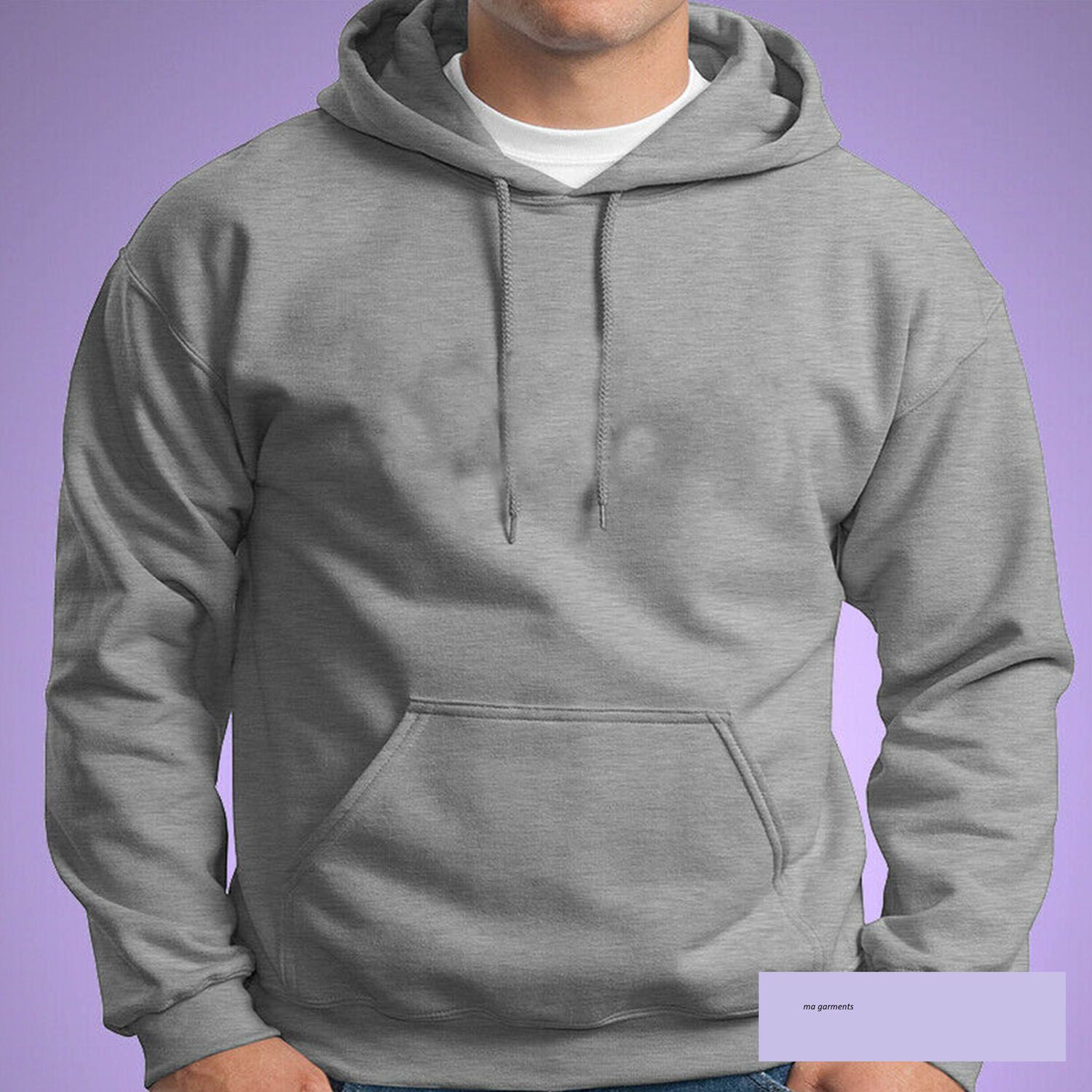 Men's Full Sleeves Hoodies - Light Ash