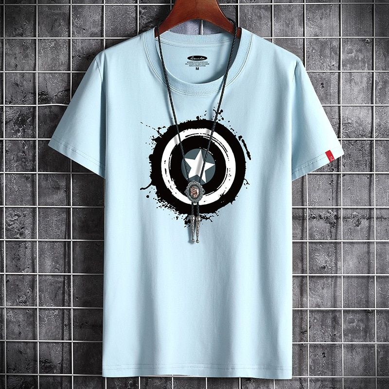 T Shirt for Men Clothing Anime Fitness White O Neck Man T-shirt For Male Oversized S-6XL Men T-shirts Goth Punk