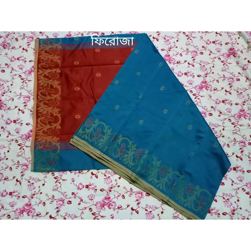 মহিলাদের জন্য বিভিন্ন রঙের টাঙ্গাইল হাফ সিল্ক মিনা জামদানি শাড়ি