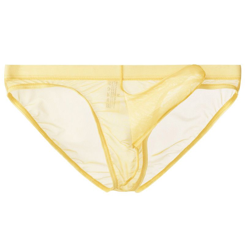 Men's Sexy Ultrathin Mesh Men Elephant Nose Bulge  Pouch Panties Briefs Transparent Mens Underpants Slips Cueca