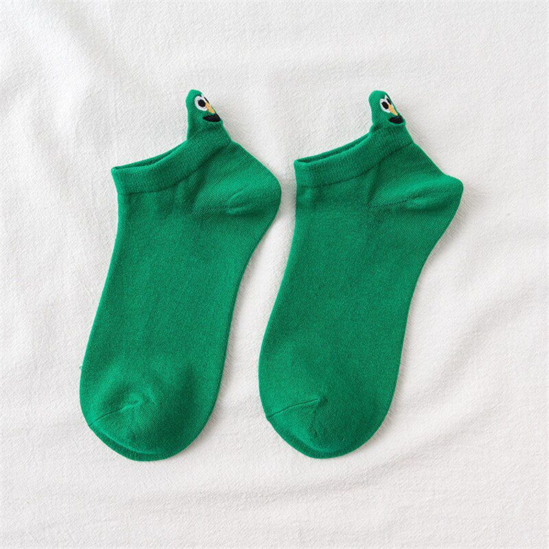 Cartoon funny embroidered Expression socks Japanese love couple socks ins personality trend Street cotton men and women boat soc