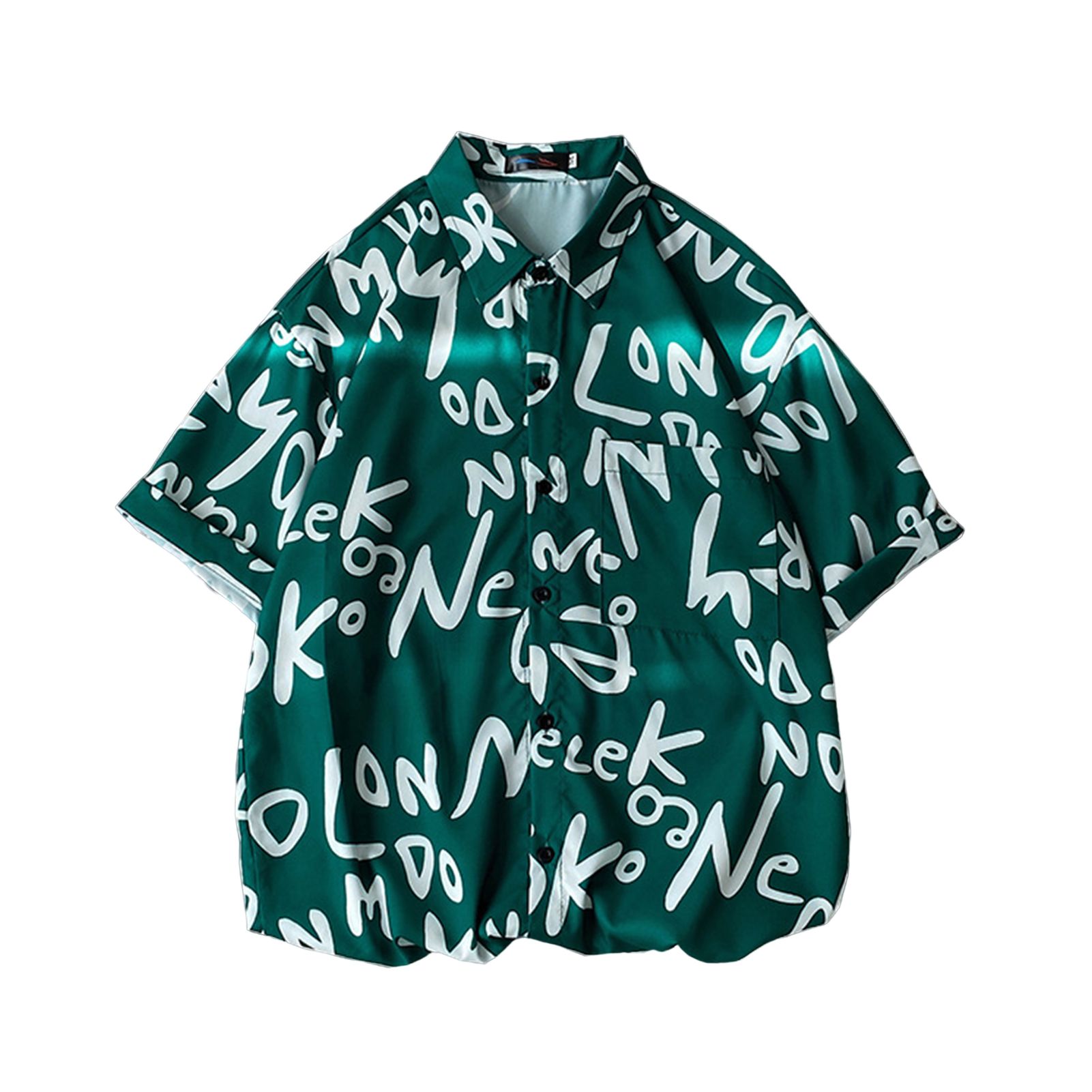 Sunnyheart Men Shirt Pattern Cartoon Printing Beh Top
