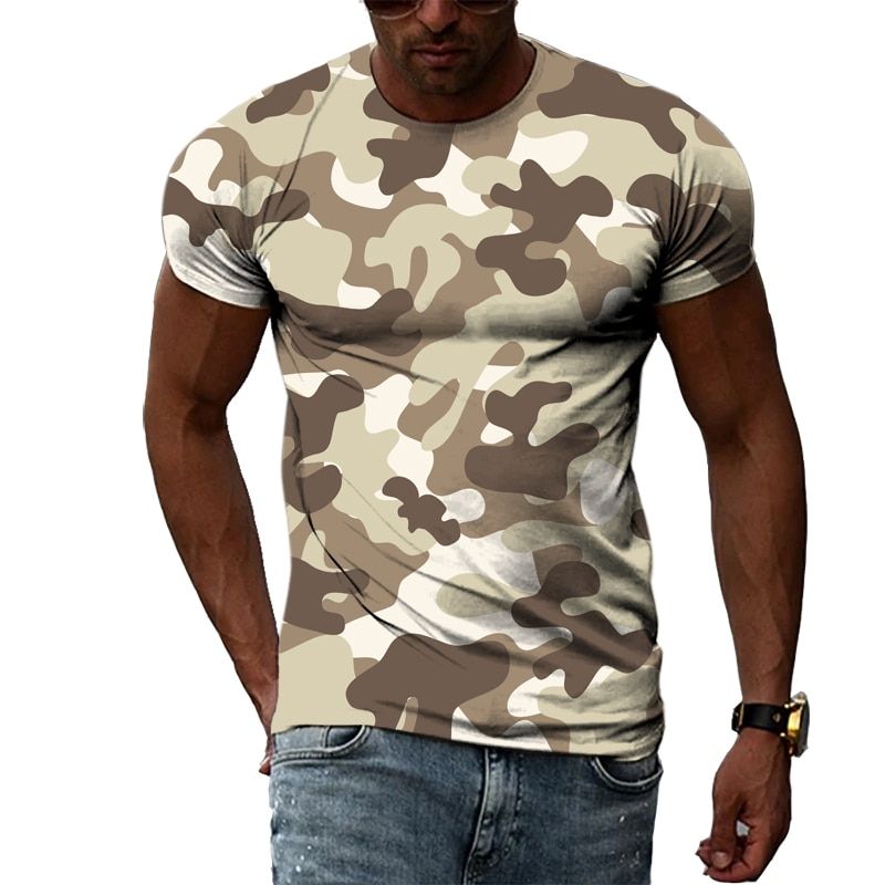 Summer Personality Muscular Male T-shirt 3D Printing  Print O-neck Fashion Casual Jacket Street Oversized Top