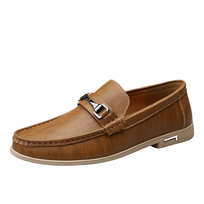 Newest Men Shoes Casual Light Breathable Leather Shoes Men Flat Men Loafers Slip-on Soft Moccasins Driving Shoes Summer