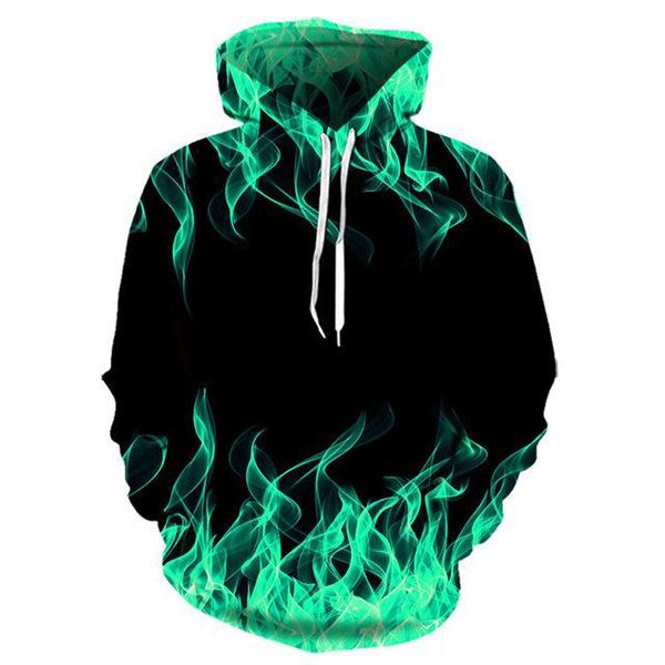 Colorful Flame Hoodie 3d Sweatshirt Men/Women Hooded Autumn And Winter Coat mens Clothing funny Jacket black Hoodies