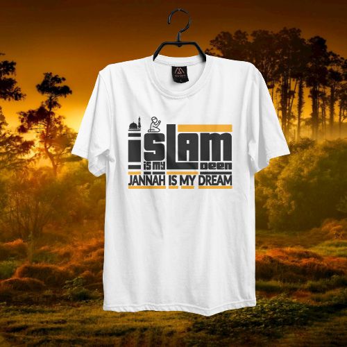 daraz e new islam dizain  t shirt Export 100%Cotton High Quality half Sleeve t-shirt for men