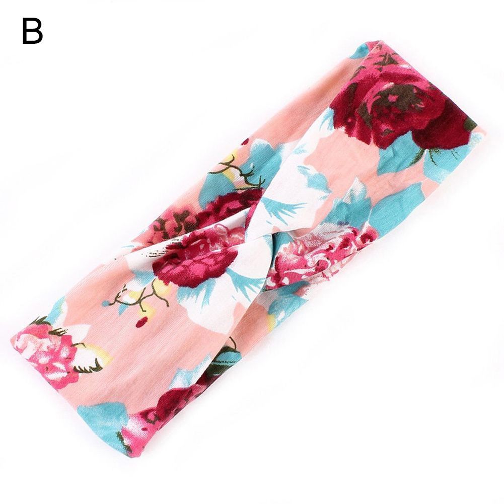 Women's Yoga Elastic Cute Bow Hairband Knotted Rabbit Hair Band Floral Headband
