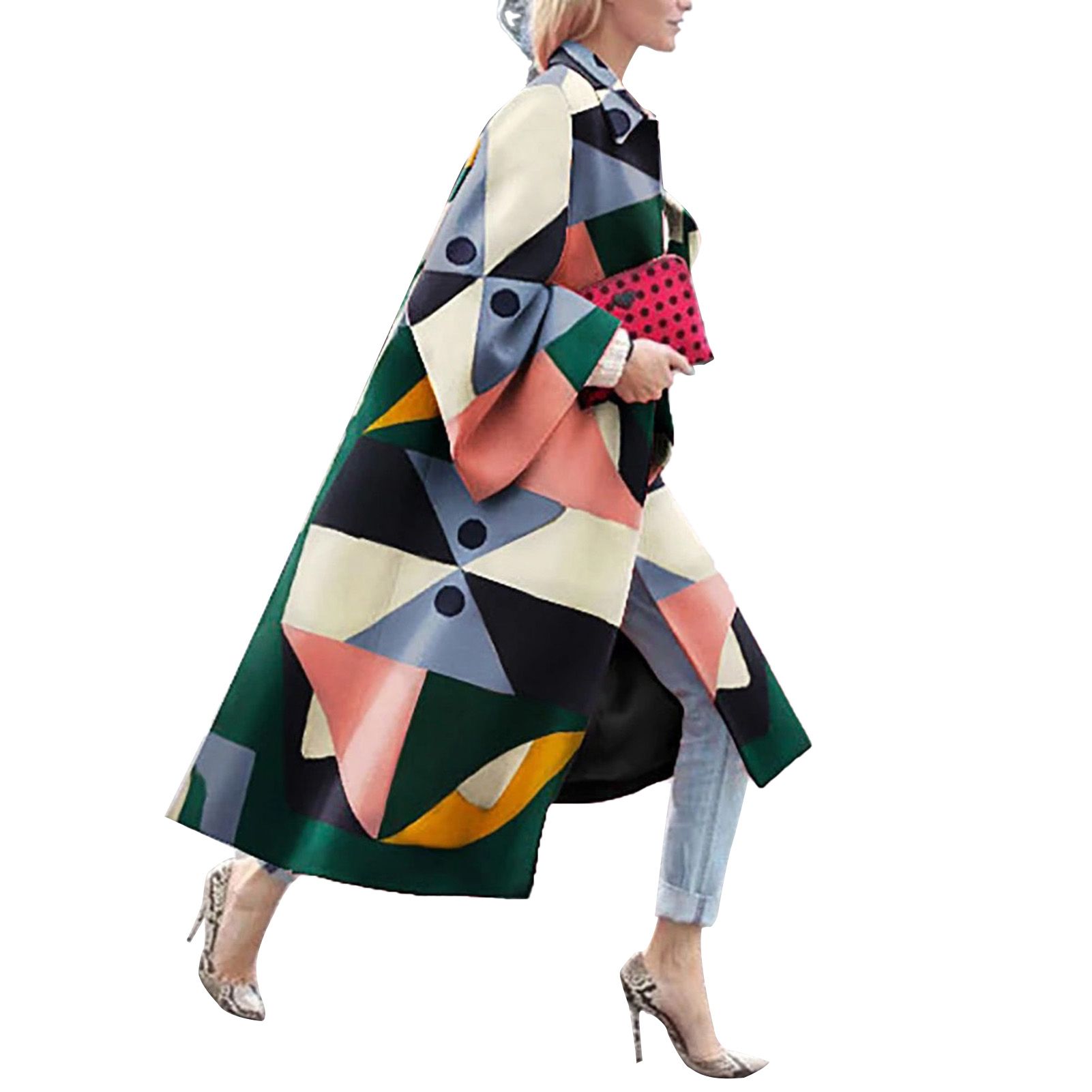 Warm Coat Excellent Workmanship Straight Lapel Women Coat