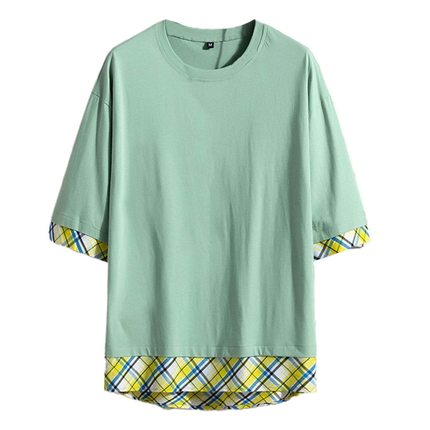 Bottoming Shirt Round Neck All Match Lightweight Men Summer Short Sleeve  T-shirt for Office