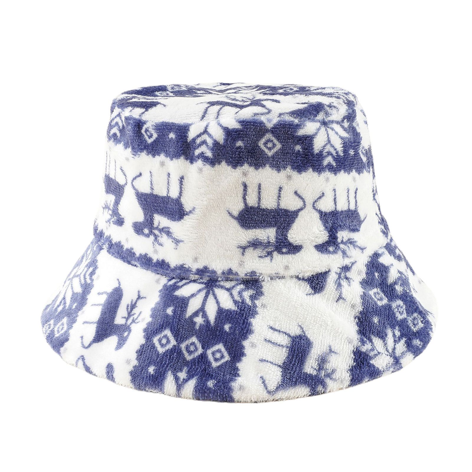 Fisrman Hat Wide Brim X Elk Pt Faux Fur Bucket Hat
