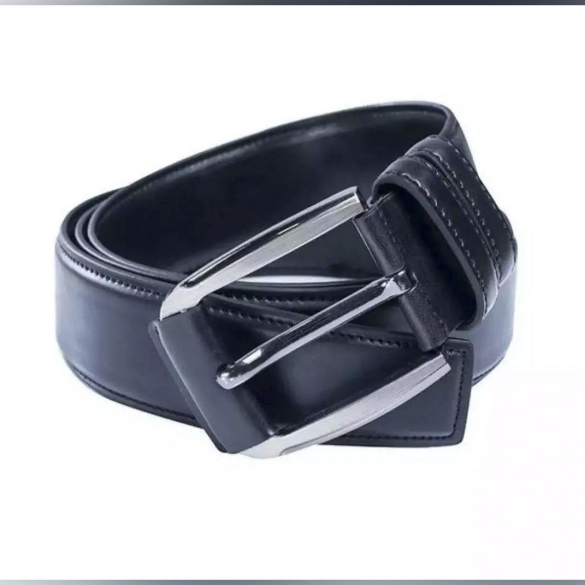Black artificial leather belt