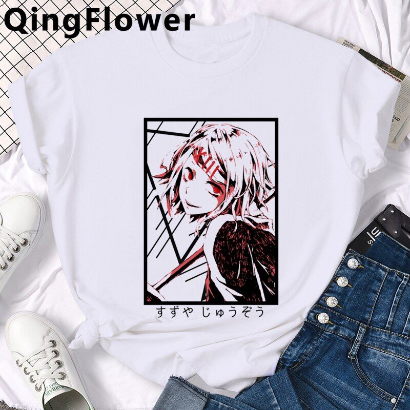 Jnese Anime Tokyo Ghoul Graphic T Shirt Men Cool Manga Kaneki Ken T-shirt Summer Casual 90s Tshirt Hop Top Tees Male