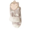 Winter Cute Women Heart Print Thermal Coral Fleeceddle Tube Home Floor Socks