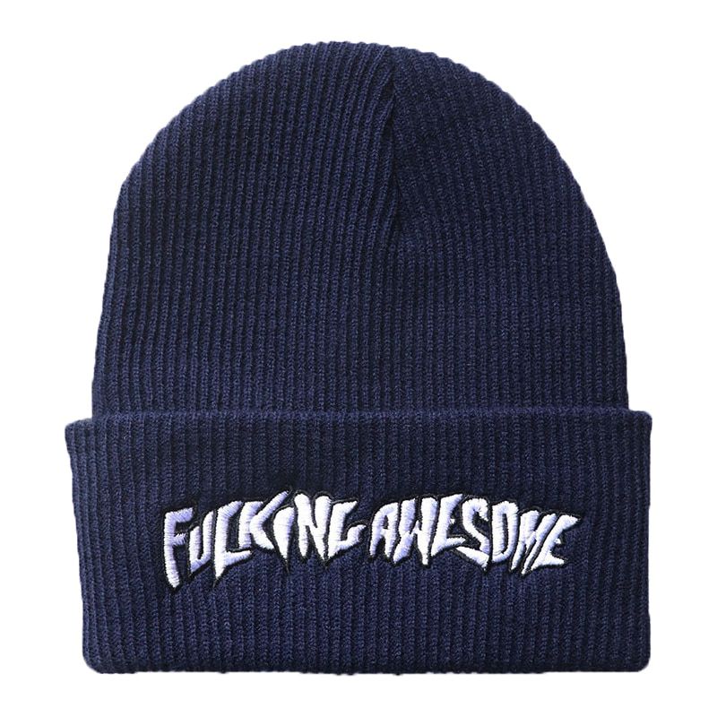 Hat Men Women Fucking Awesome Embroidery Winter Beanies Knit Turban Skullies Streetwear Hop Bone Bini Czapka Zimowa