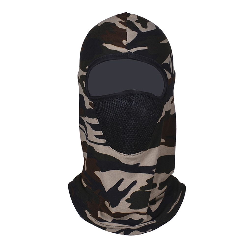 Unisex Camouflage Print Dust Proof Full Face Cover Neck Gaiter Cycling Balaclava